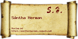 Sántha Herman névjegykártya